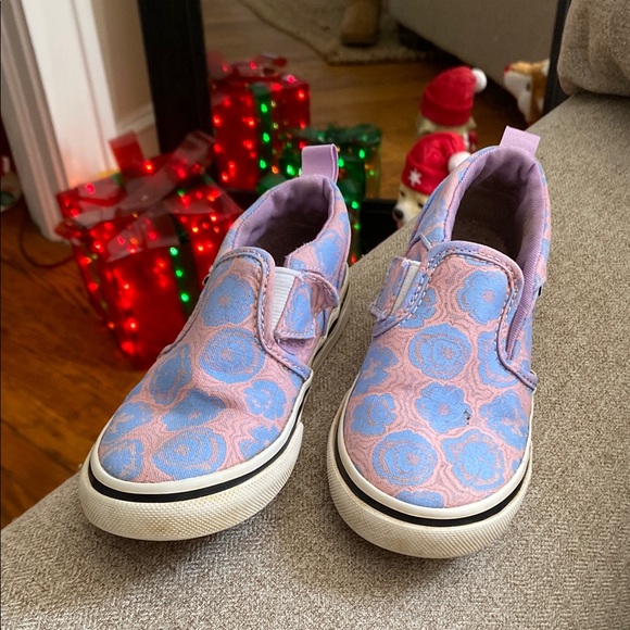 Vans Kids Blue and Pink Slip-On Shoes - Picture 4 of 4